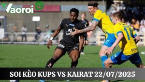 Soi kèo KuPS vs Kairat, 22h00 ngày 22/07/2025